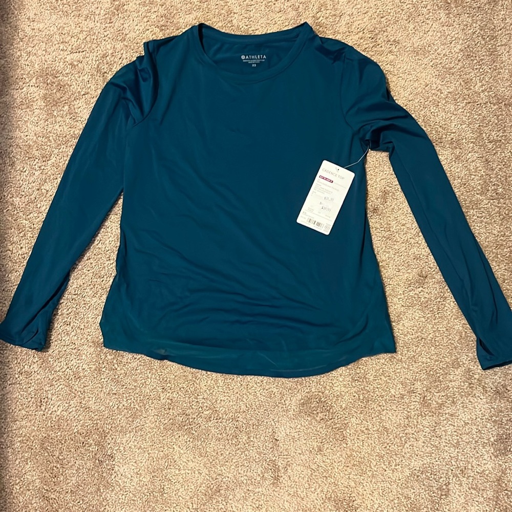 Athleta Cadence top-XS teal